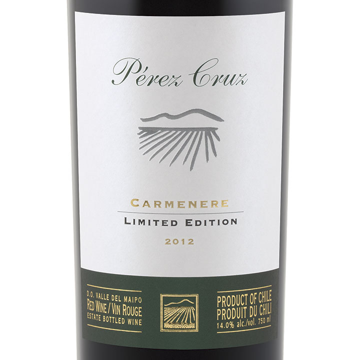 Perez Cruz Reserva Limited Edition Carmenere 2012 Label