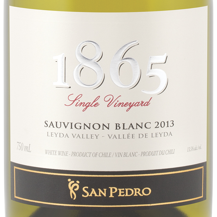 San Pedro 1865 Single Vineyard Sauvignon Blanc 2013 Label