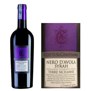 Rượu Vang Nero Davola Syrah Terre Sicilian Nhãn