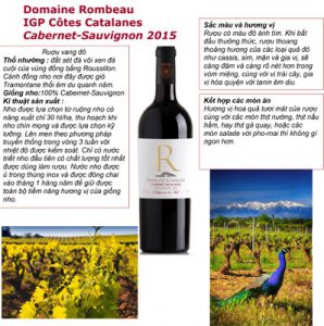 Ruou Vang France R Domaine Rombeau Caber