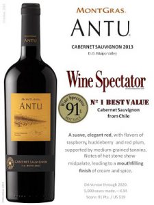 Vang Chi Lê Antu Cabernet Sauvignon Giải Thưởng