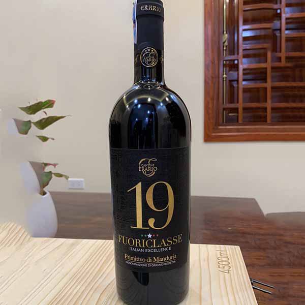 Rượu Vang Ý Fuoriclasse Primitivo 19 Độ