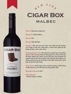 Ruou Vang Cigar Box Malbec Catalog