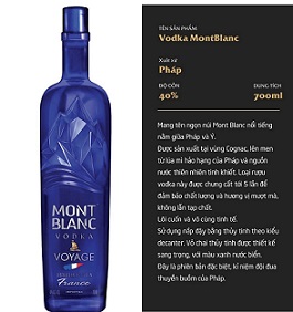 Vodka Mont Blanc Voyage Chai Qc6